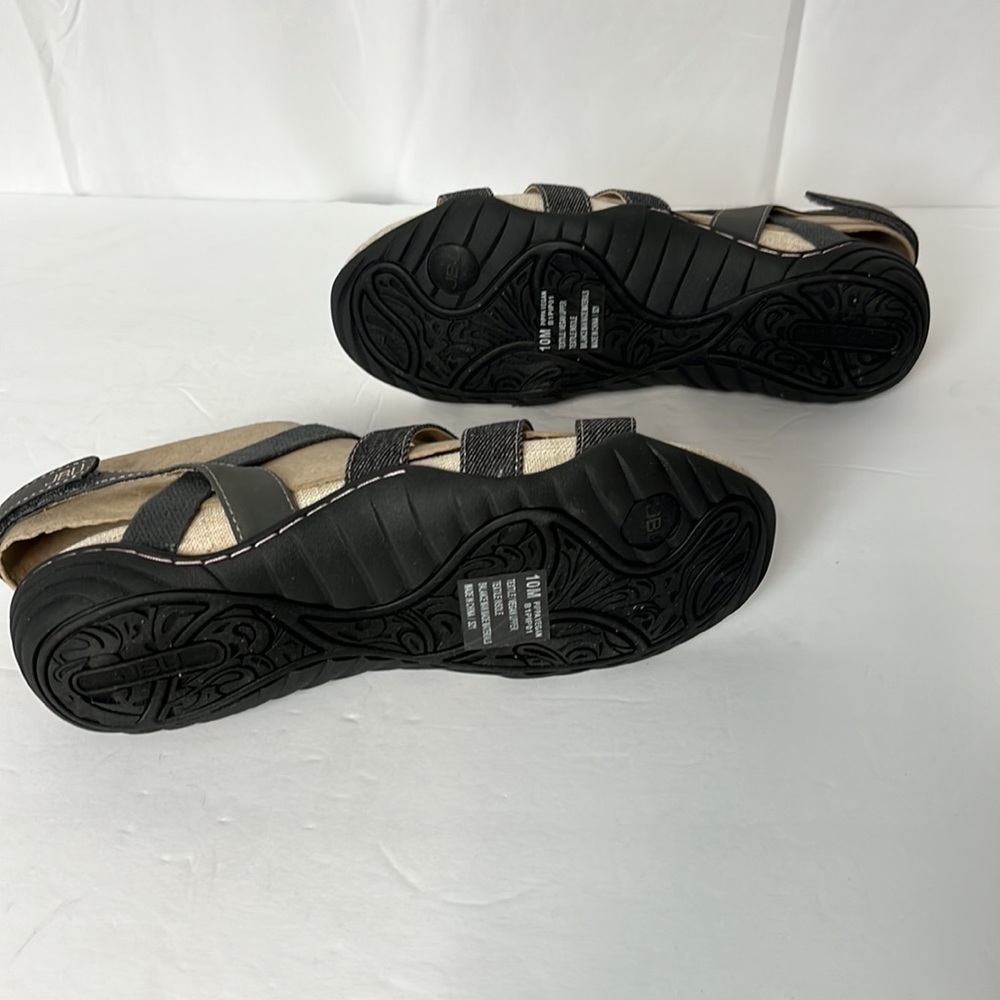 Jbu by Jambu women’s pippa flat sandal. Color black/charcoal. Size 10. - Picture 7 of 7